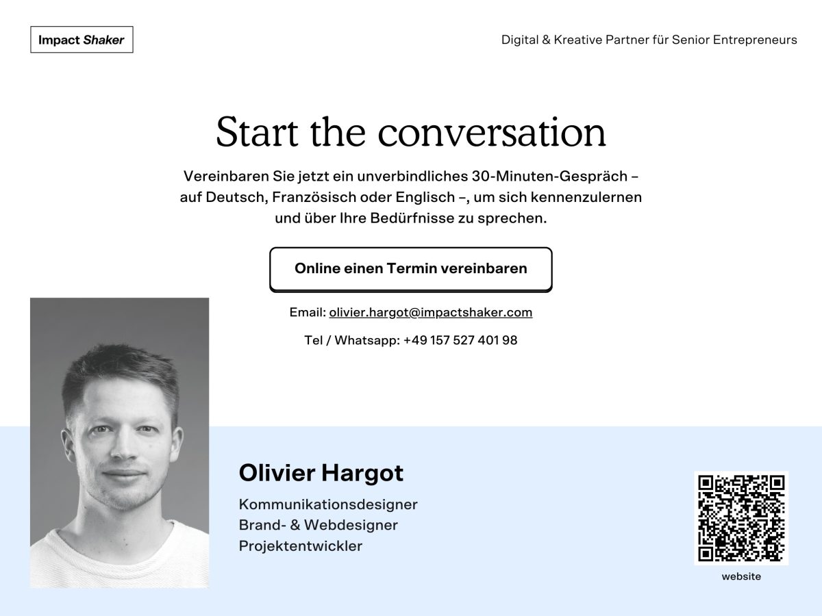 Digital & Kreative Partner Für Senior Unternehmer Impact Shaker 10