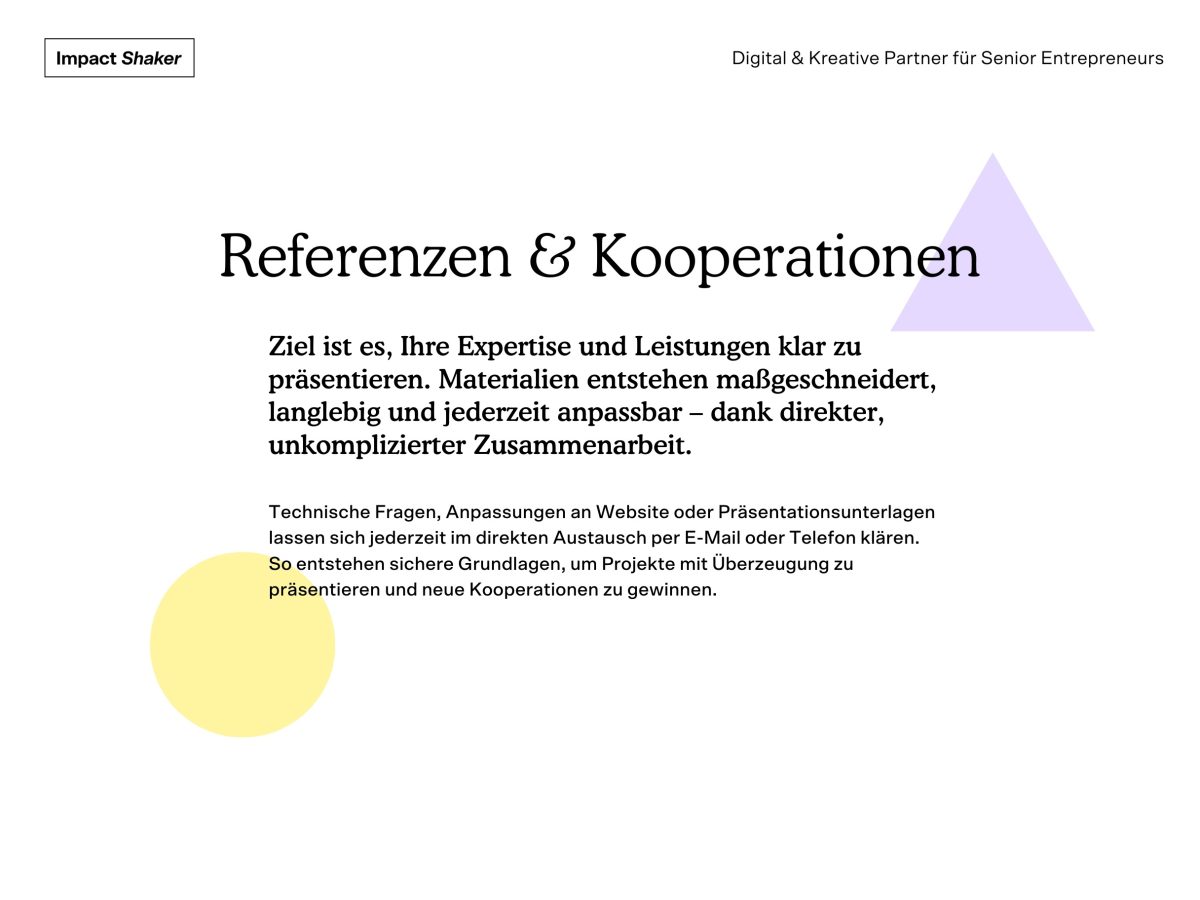 Digital & Kreative Partner Für Senior Unternehmer Impact Shaker 4