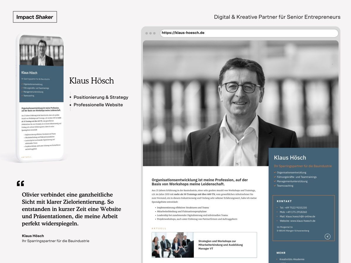 Digital & Kreative Partner Für Senior Unternehmer Impact Shaker 8